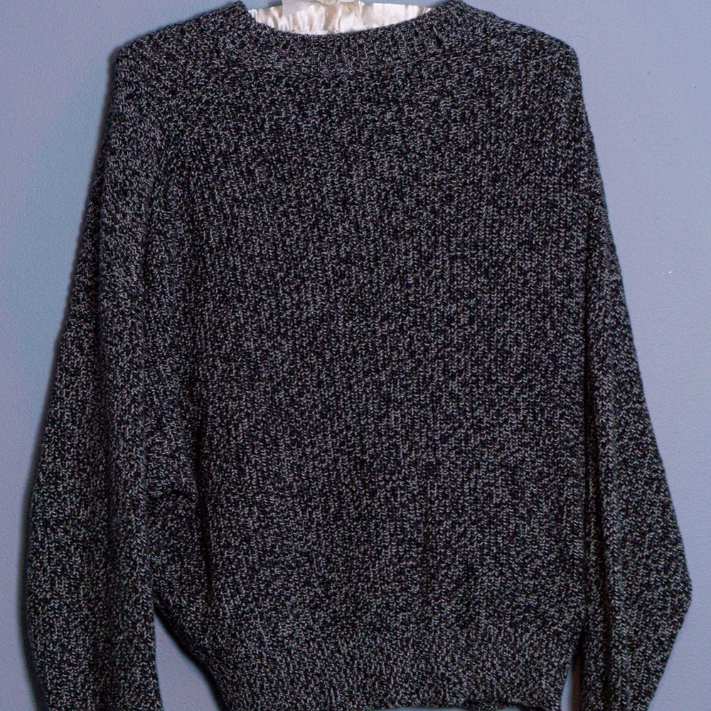 Mixed Color Dolmen Sleeve Sweater